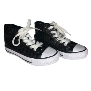 Girl’s Black Sequin Sparkle High-Top Sneakers Size 3 M Dance Shoes worn once.